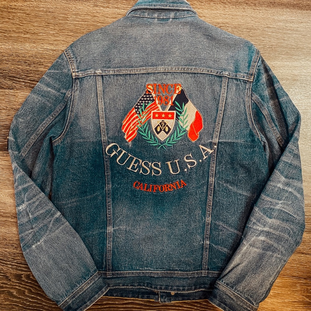 Vintage Guess Denim Jacket with Embroidered design